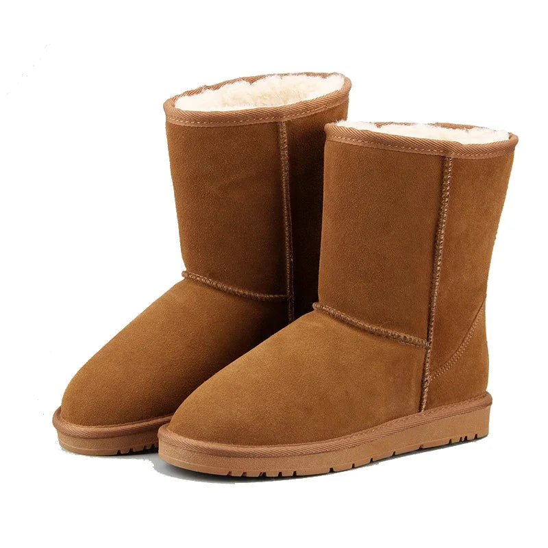 2025 Australia Classic Fashion Warm Plush Winter Shoes Men Waterproof Genuine Leather Snow Boots Work Boots Men's Casual Shoes