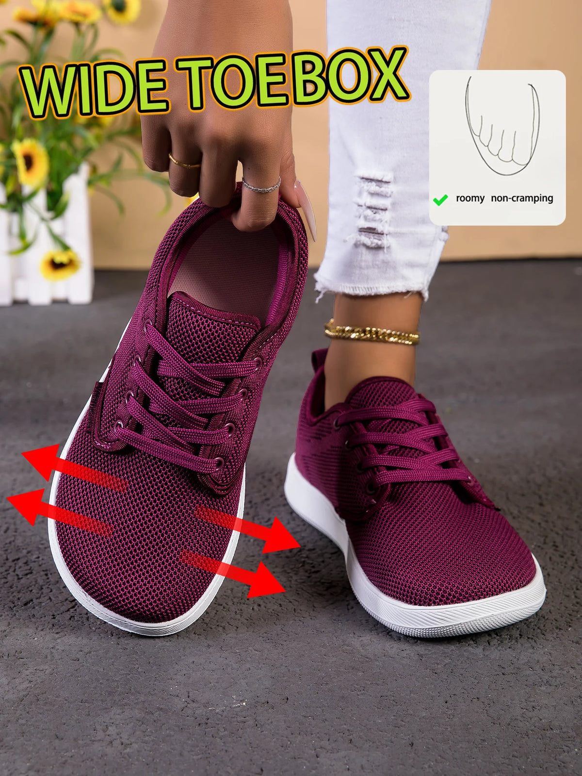 Sneakers, Sneakers for Woman, Women Shoes, Women's Sneakers and Casual Shoes, Non‑Slip Running Shoes, Fashion Woman Shoes for Daily Outdoor Use