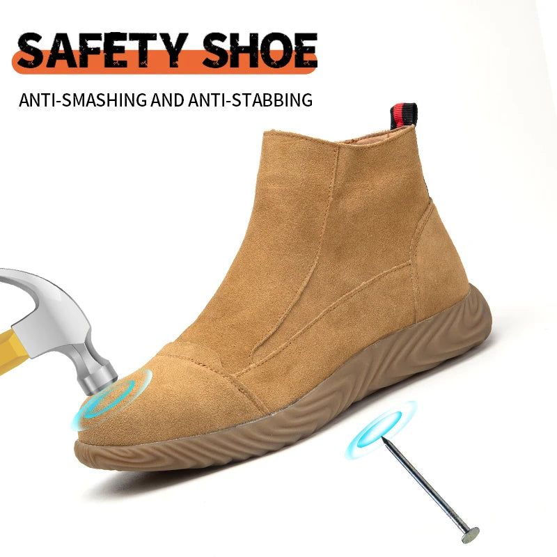 Puncture Resistant Industrial Safety Shoes for Men Heavy Duty Work Boots Puncture Resistant Safety Shoes Steel Toe Work Shoes for Men