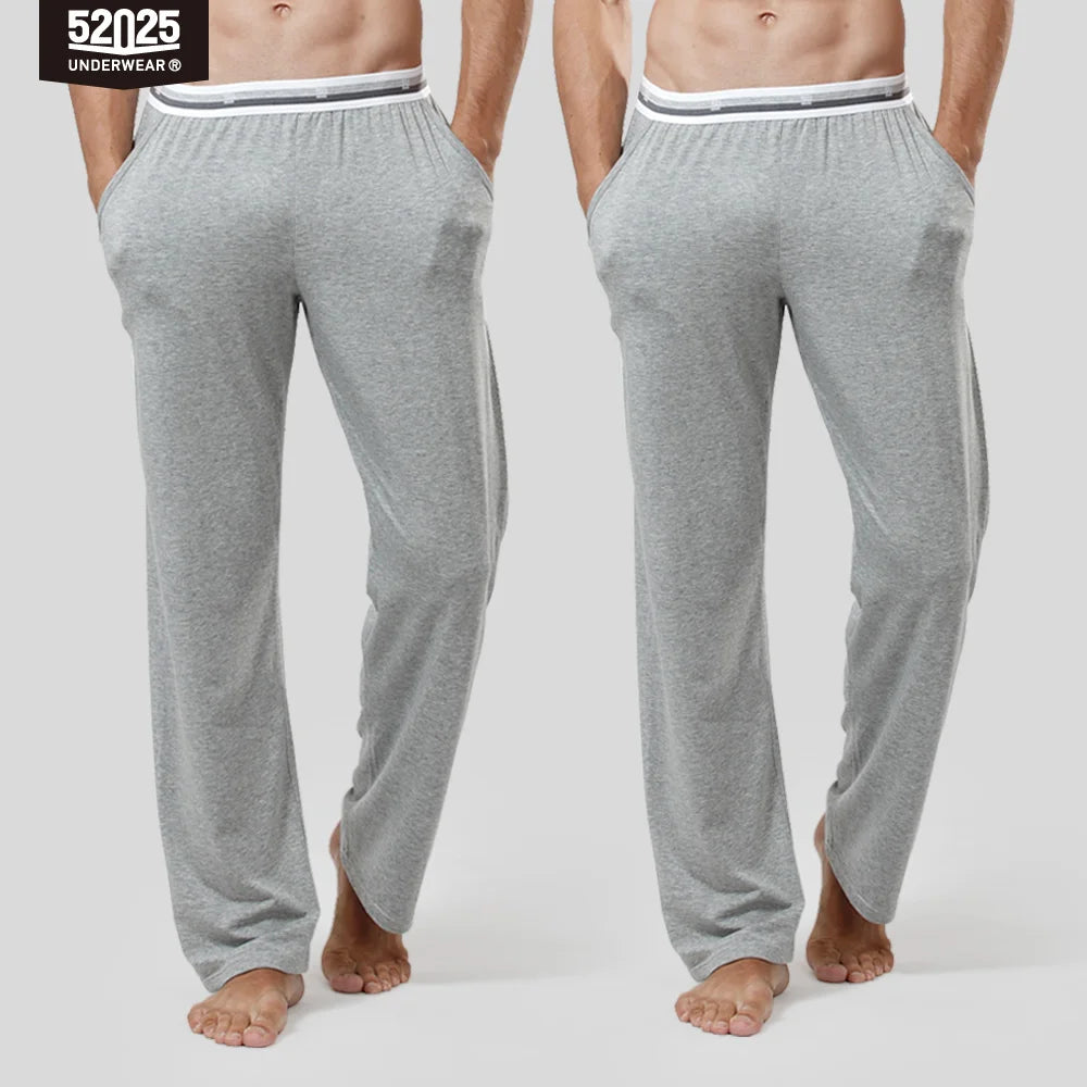 52025 Men's Cotton Modal Pajama Pants – Silky-Soft Lounge Pants with Relaxed Fit, Side Pockets & Lightweight Everyday Comfort