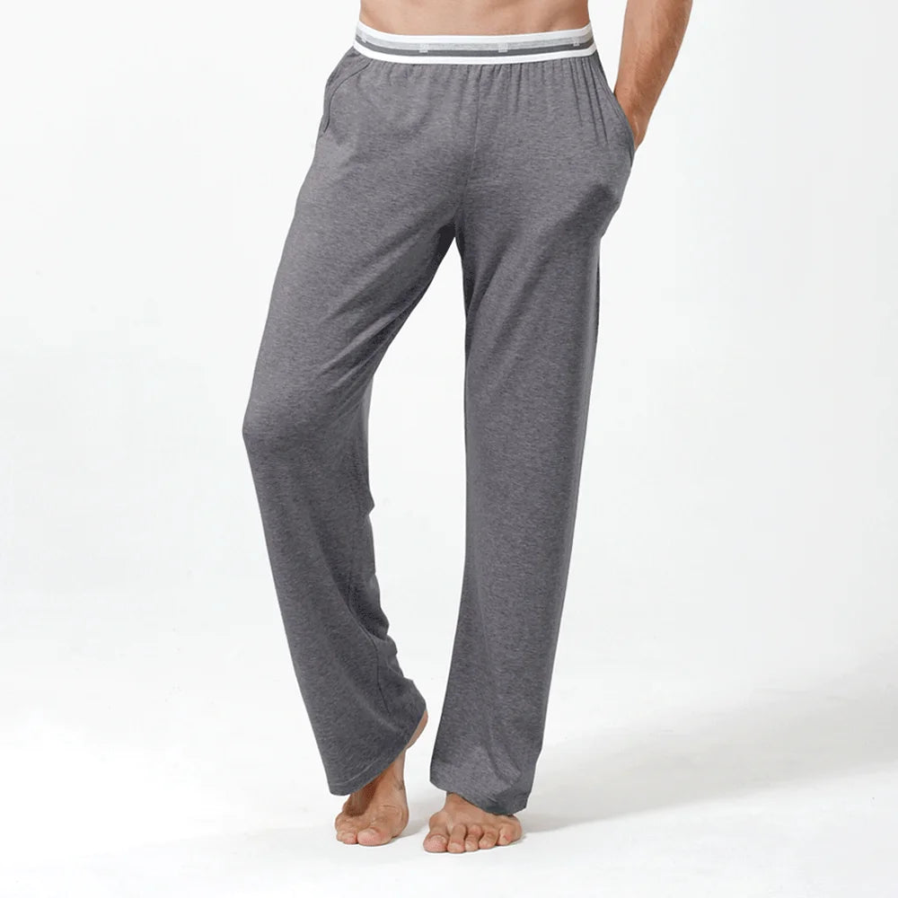 52025 Men's Cotton Modal Pajama Pants – Silky-Soft Lounge Pants with Relaxed Fit, Side Pockets & Lightweight Everyday Comfort