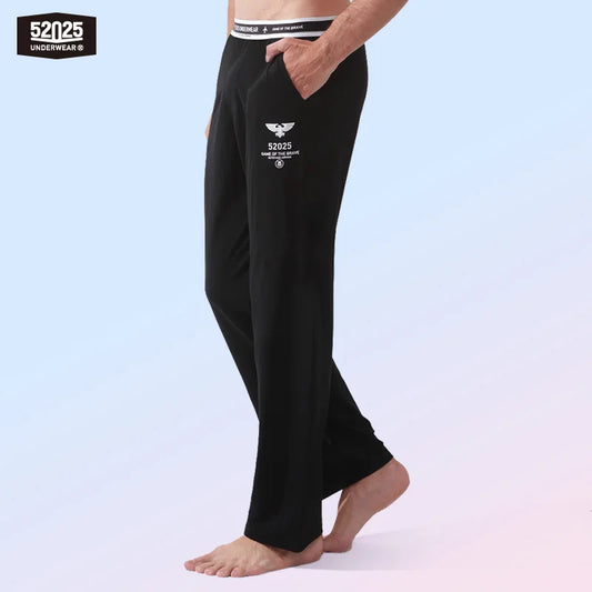 52025 Men's Cotton Modal Pajama Pants – Silky-Soft Lounge Pants with Relaxed Fit, Side Pockets & Lightweight Everyday Comfort