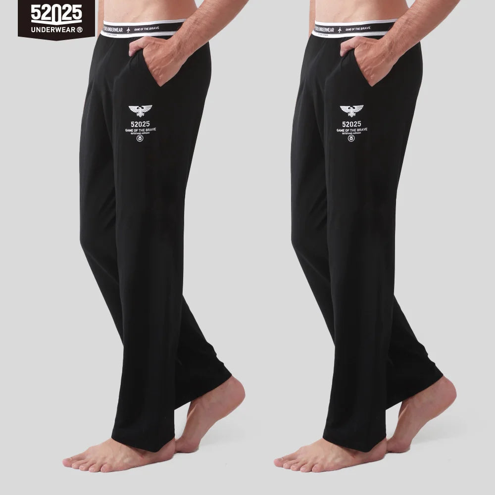 52025 Men's Cotton Modal Pajama Pants – Silky-Soft Lounge Pants with Relaxed Fit, Side Pockets & Lightweight Everyday Comfort
