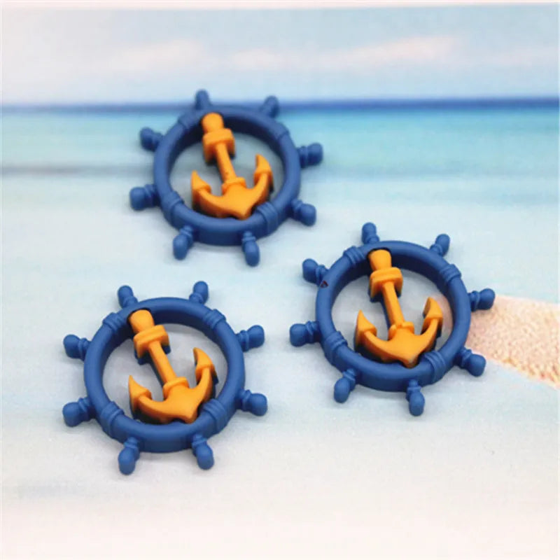 10-20pcs Cute Resin Marine Beach Style Sailboat/Anchor/Helm/Surfboard /Seagull Miniature Flatback  DIY Craft Home Decoration