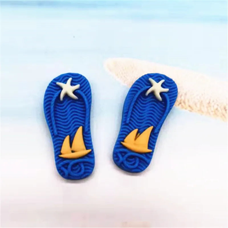 10-20pcs Cute Resin Marine Beach Style Sailboat/Anchor/Helm/Surfboard /Seagull Miniature Flatback  DIY Craft Home Decoration