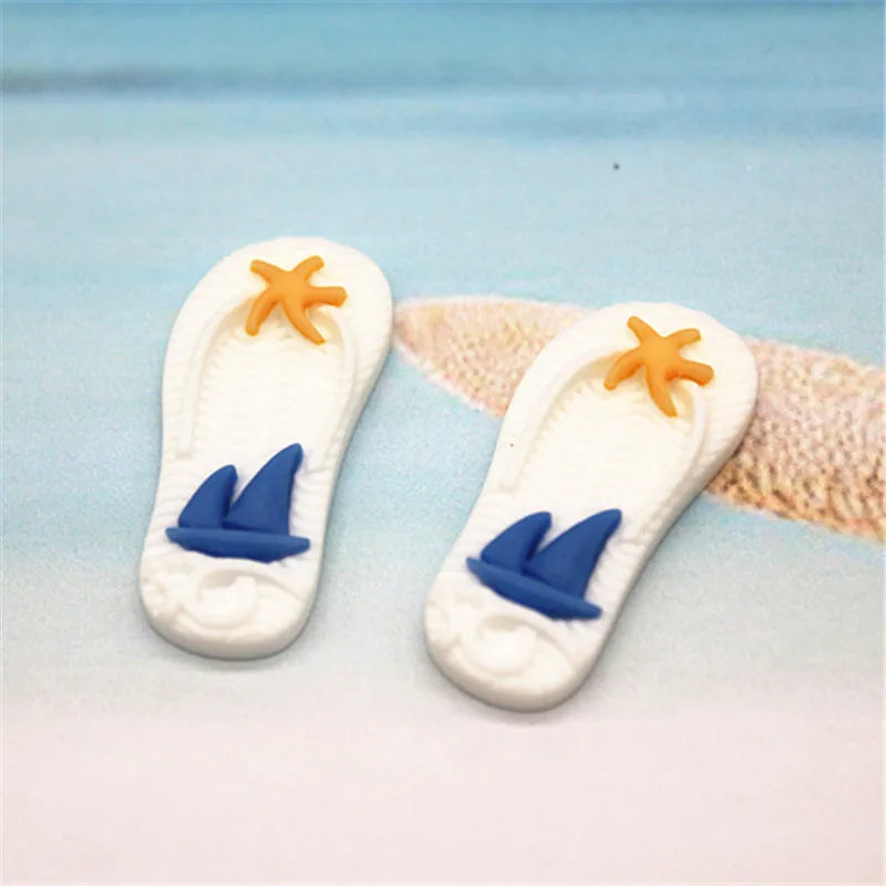 10-20pcs Cute Resin Marine Beach Style Sailboat/Anchor/Helm/Surfboard /Seagull Miniature Flatback  DIY Craft Home Decoration