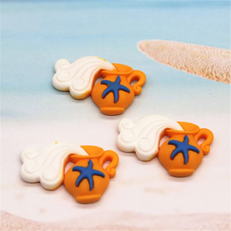 10-20pcs Cute Resin Marine Beach Style Sailboat/Anchor/Helm/Surfboard /Seagull Miniature Flatback  DIY Craft Home Decoration