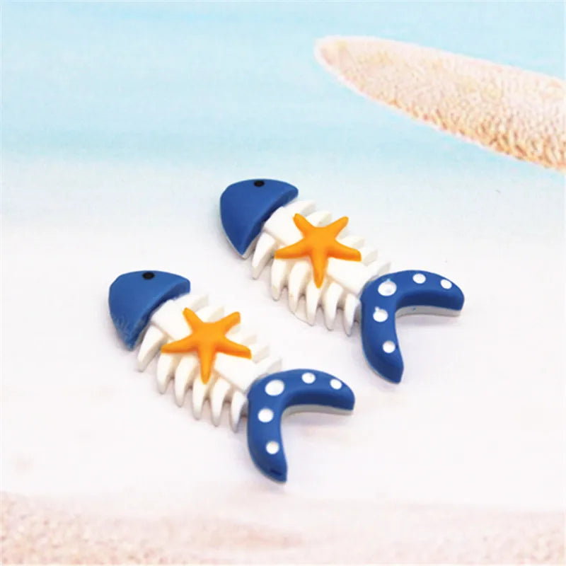 10-20pcs Cute Resin Marine Beach Style Sailboat/Anchor/Helm/Surfboard /Seagull Miniature Flatback  DIY Craft Home Decoration
