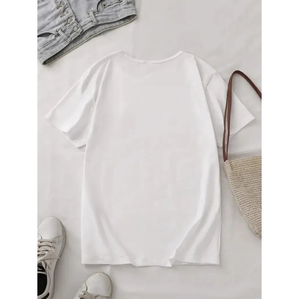 Coastal Maine Lobster Print T-shirt Nautical Beach Graphic Short Sleeve Tops Women Casual Loose Streetwear Daily Wear Tee
