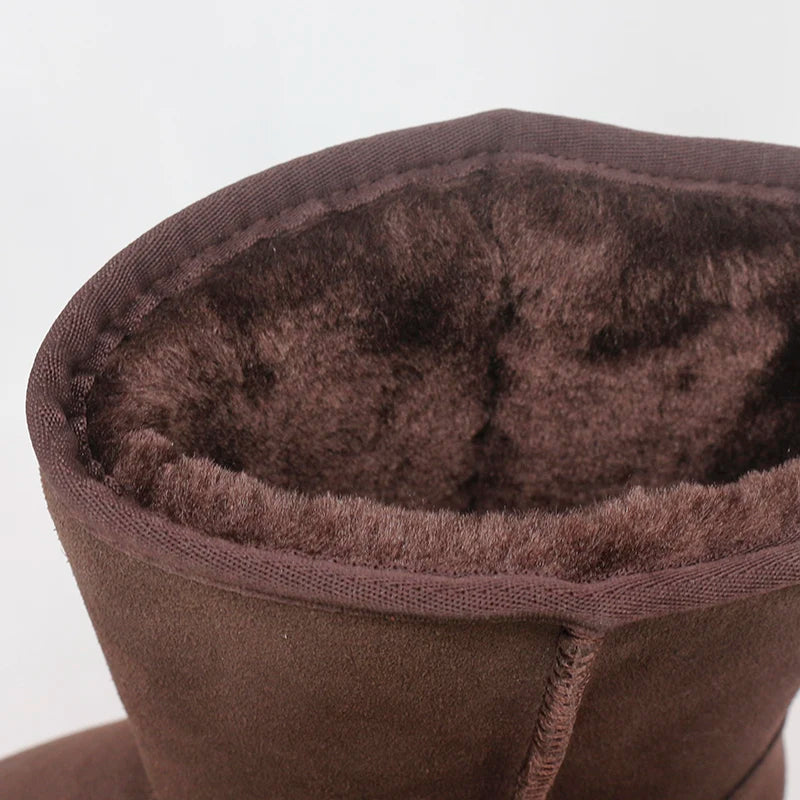 2025 Australia Classic Fashion Warm Plush Winter Shoes Men Waterproof Genuine Leather Snow Boots Work Boots Men's Casual Shoes
