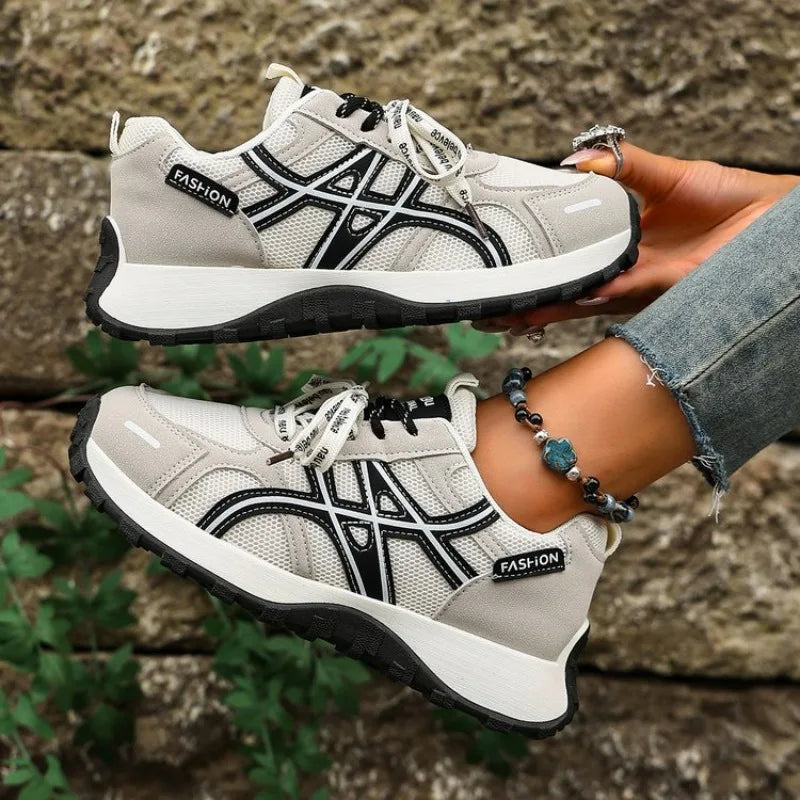 Women s Thick Soled Hidden Heel Increasing Lace Up Dad Shoes Comfortable Fashion Trendy Casual Sneakers For Daily Wear