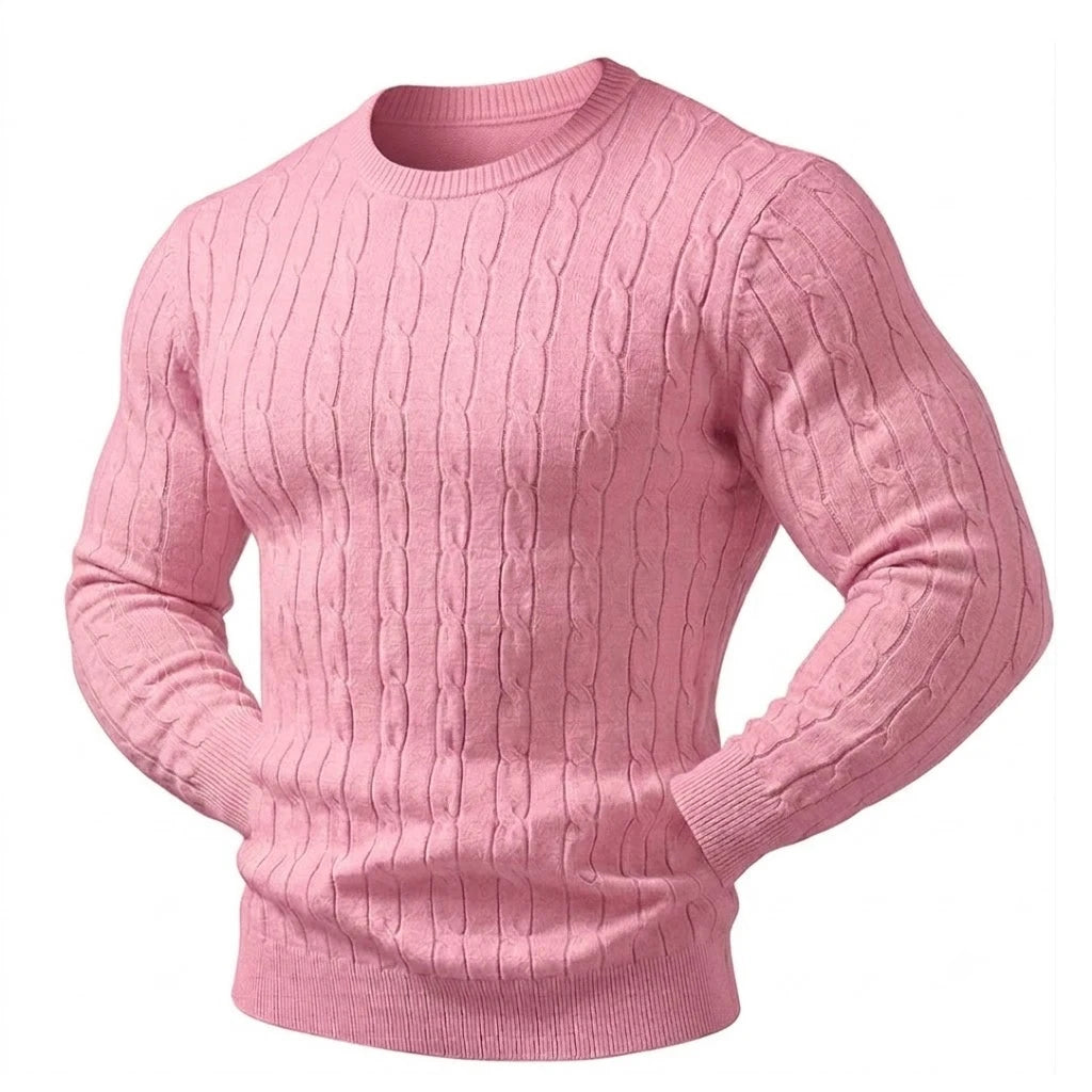 New Men's Knit Sweater Solid Color Pullover Warm Casual Men's Cold Weather Blouses Mens Winter Jumper Outdoor Turtleneck Sweater