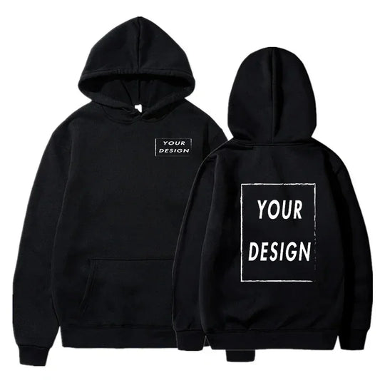 Men's and Women's Hooded Pullover, Customized Team Loose Casual Clothing, Fashionable and Personalized 100% Polyester,