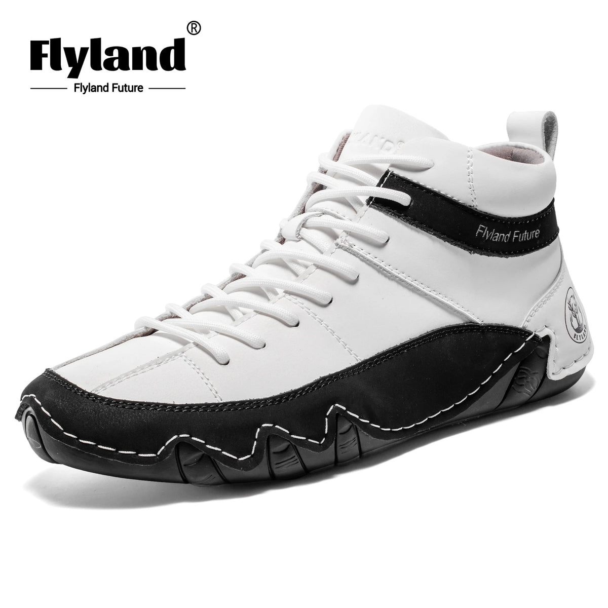FLYLAND Men'S Fashion Sneaker Vintage Classical Handmade Dress Boot Chukka Boot Daily Casual Work Office Shoe