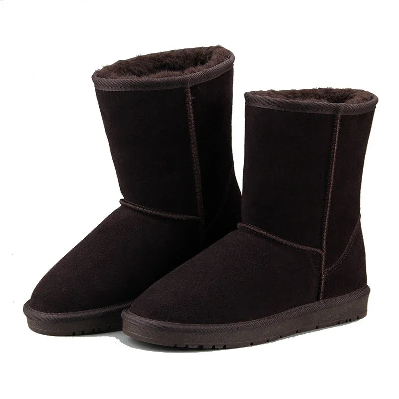 2025 Australia Classic Fashion Warm Plush Winter Shoes Men Waterproof Genuine Leather Snow Boots Work Boots Men's Casual Shoes