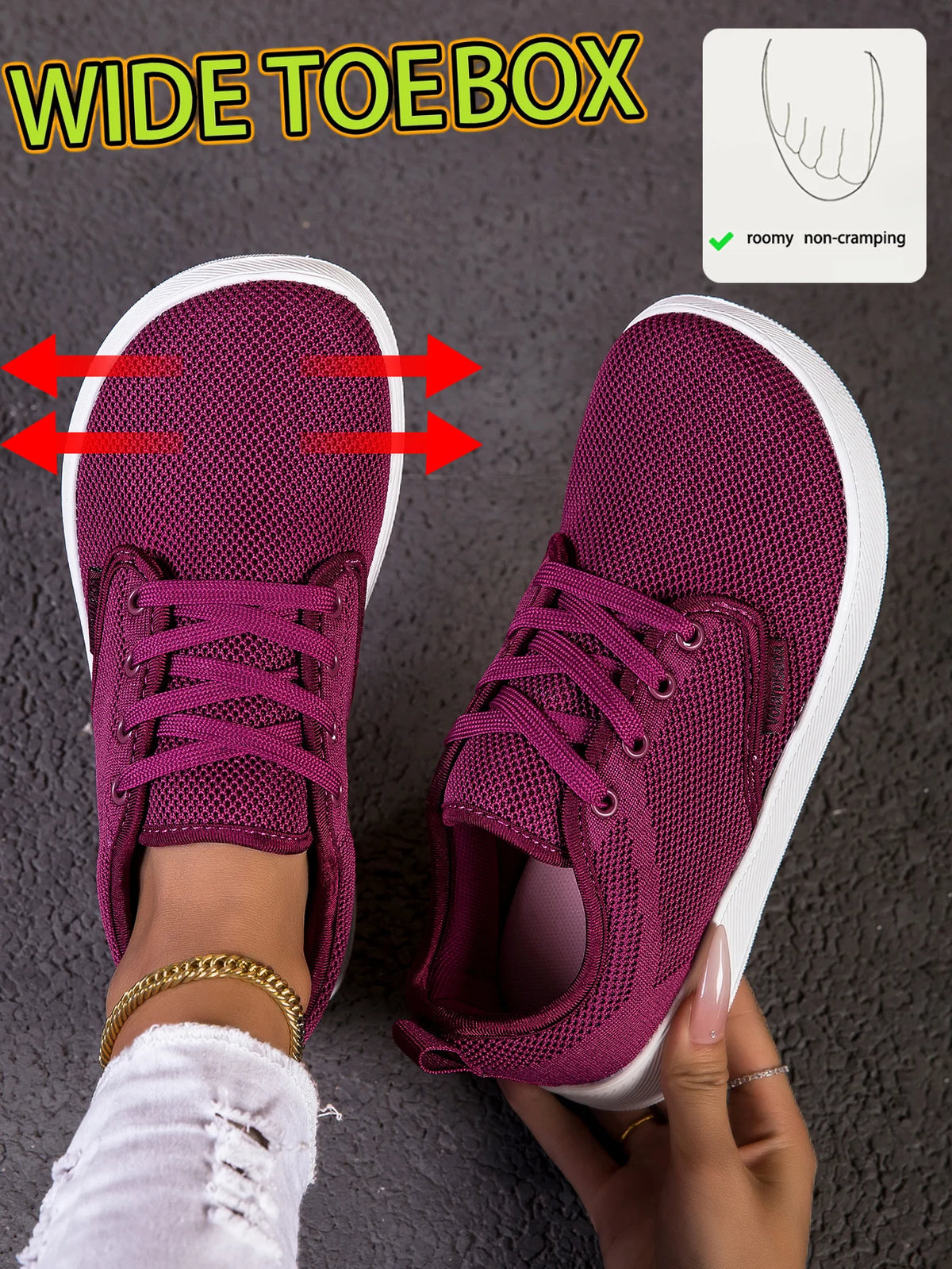 Sneakers, Sneakers for Woman, Women Shoes, Women's Sneakers and Casual Shoes, Non‑Slip Running Shoes, Fashion Woman Shoes for Daily Outdoor Use