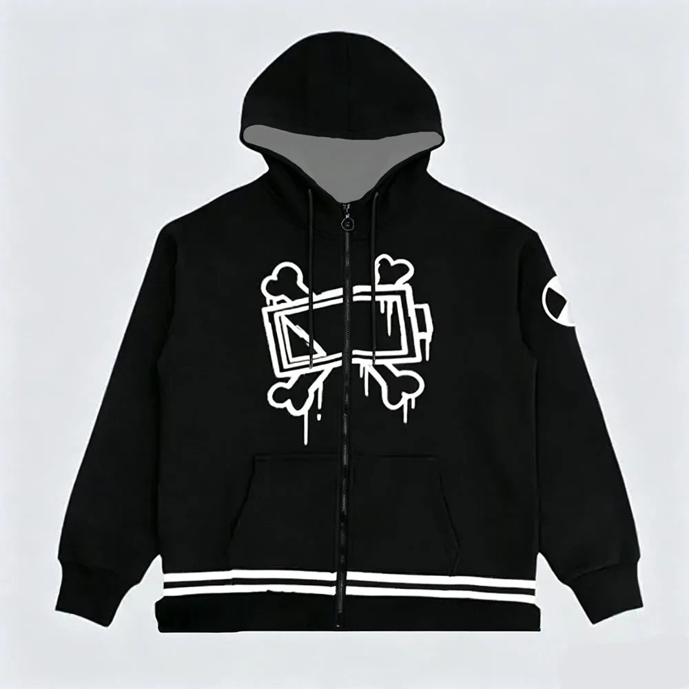 Game Murder Drones Cosplay Zipper Hoodies Winter Long Sleeve Male Hooded Sweatshirt Unisex Streetwear Men Women Zip Up Sudaderas