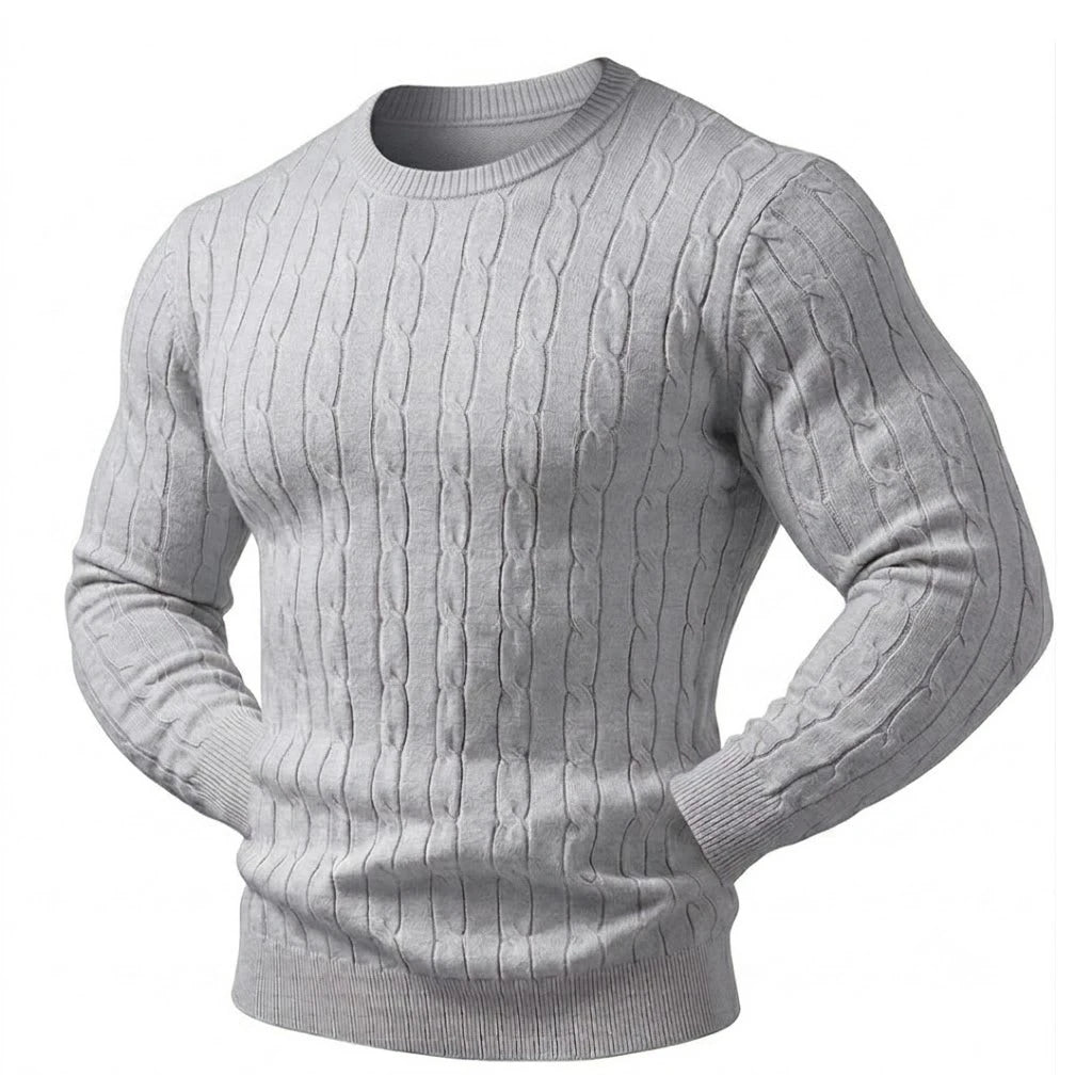 New Men's Knit Sweater Solid Color Pullover Warm Casual Men's Cold Weather Blouses Mens Winter Jumper Outdoor Turtleneck Sweater