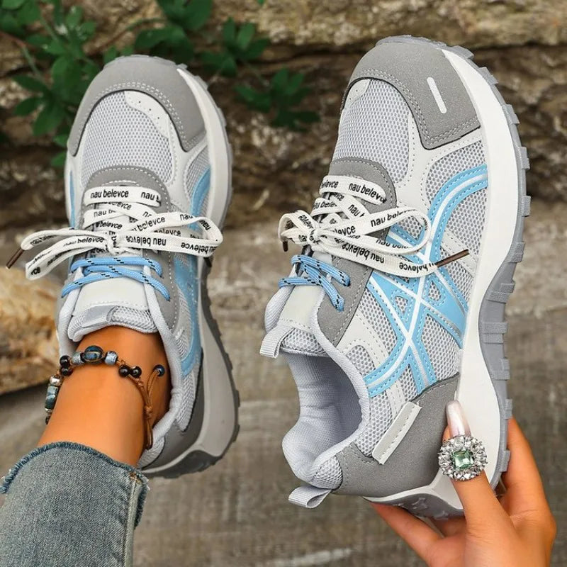 Women s Thick Soled Hidden Heel Increasing Lace Up Dad Shoes Comfortable Fashion Trendy Casual Sneakers For Daily Wear