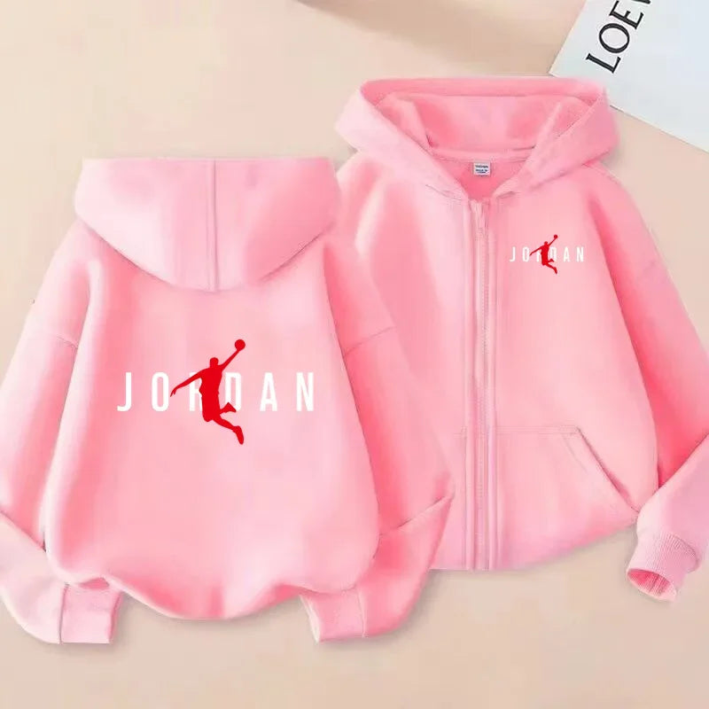 Children's Zipper Style Hoodie Sweatshirt Fashion Idol Star Charming Coat Boys Girls 3-12Yrs Casual Sports Cardigan Gift