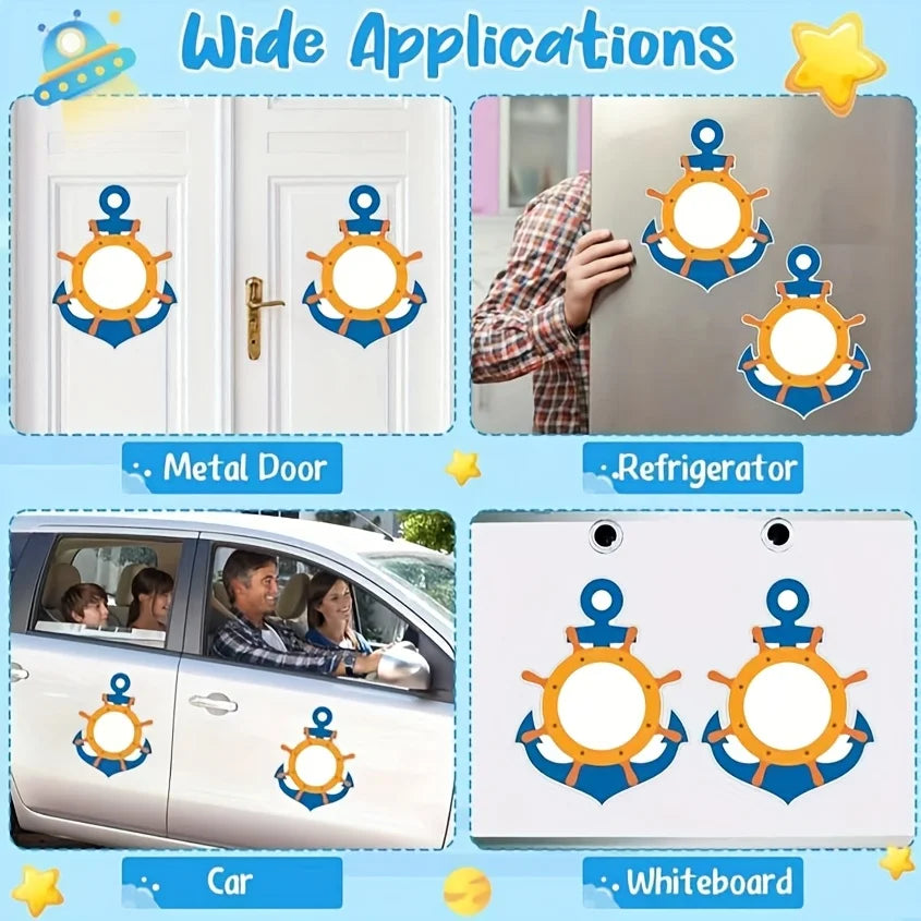 5-Piece Cruise Door Magnetic Decoration Set - with 3 Brushes (Nautical Theme, Suitable for Carnival Cruise Ships)