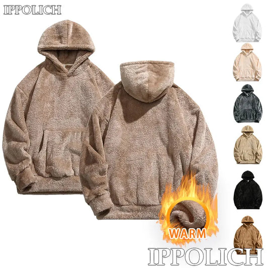Couple Hooded Sweatshirt Comfortable Warm Casual Sports Solid Color Sweatshirt Outdoor Running Sports Fitness Hooded Warm Top