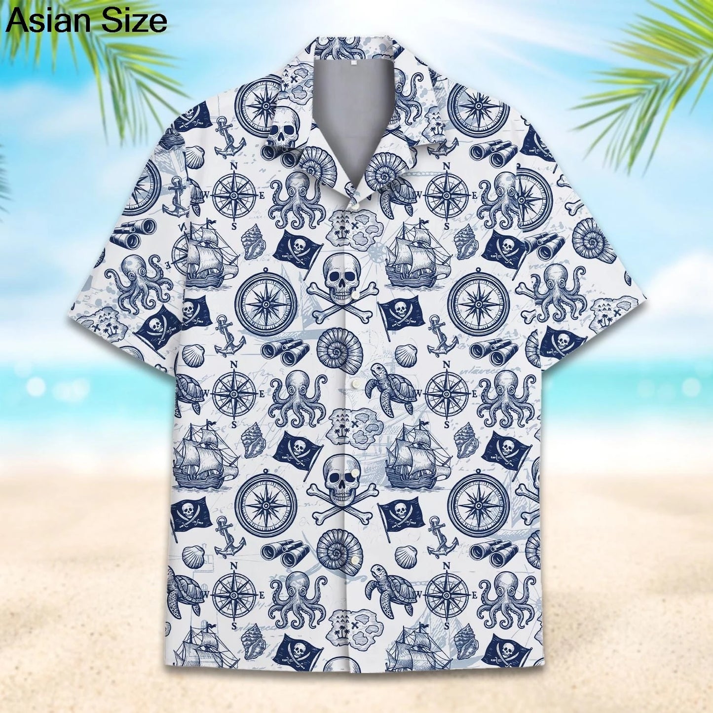 Funny Pirate Rubber Duck Parrot Hawaiian Shirt For Unisex Clothing Cute Nautical Shirts Anchor & Wheel Sailor Graphic Blouses