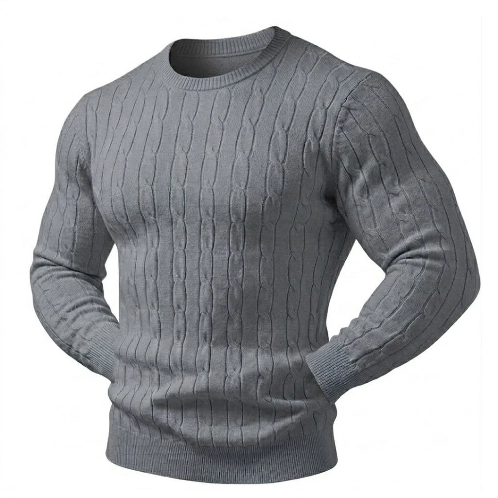 New Men's Knit Sweater Solid Color Pullover Warm Casual Men's Cold Weather Blouses Mens Winter Jumper Outdoor Turtleneck Sweater