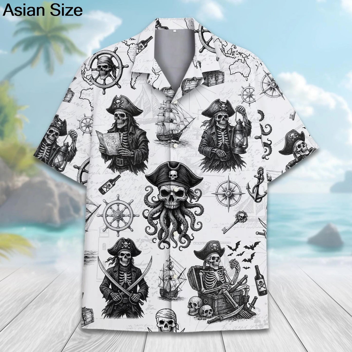 Funny Pirate Rubber Duck Parrot Hawaiian Shirt For Unisex Clothing Cute Nautical Shirts Anchor & Wheel Sailor Graphic Blouses