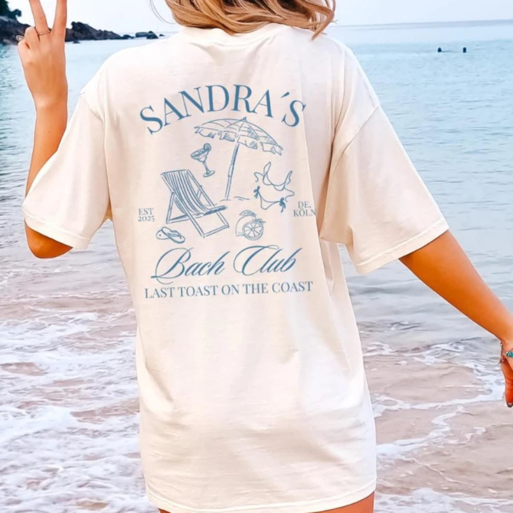Custom Bach Club Beach Bachelorette Shirt Last Toast on The Coast Personalized Bride Party Coastal Bridal Gift Nautical Wedding