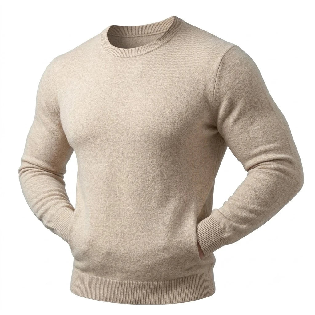 New Men's Knit Sweater Solid Color Pullover Warm Casual Men's Cold Weather Blouses Mens Winter Jumper Outdoor Turtleneck Sweater