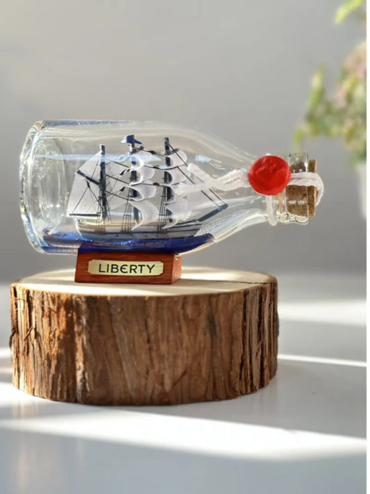 Black Pearl Pirates Of The Caribbean Boat Ship In The Bottle Boat In The Glass Drifting Bottle Creative Crafts Home Office Decor