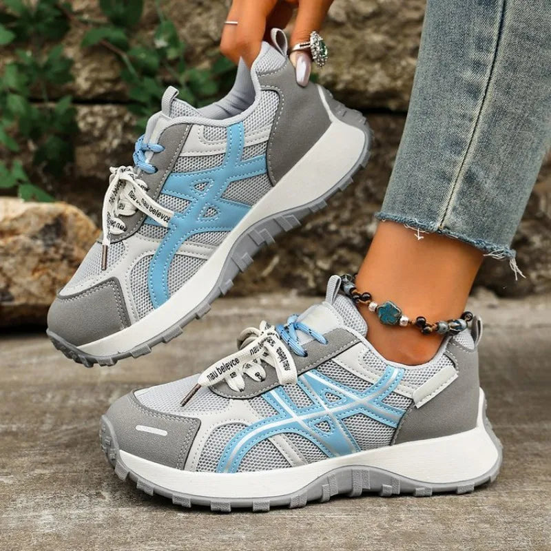 Women s Thick Soled Hidden Heel Increasing Lace Up Dad Shoes Comfortable Fashion Trendy Casual Sneakers For Daily Wear