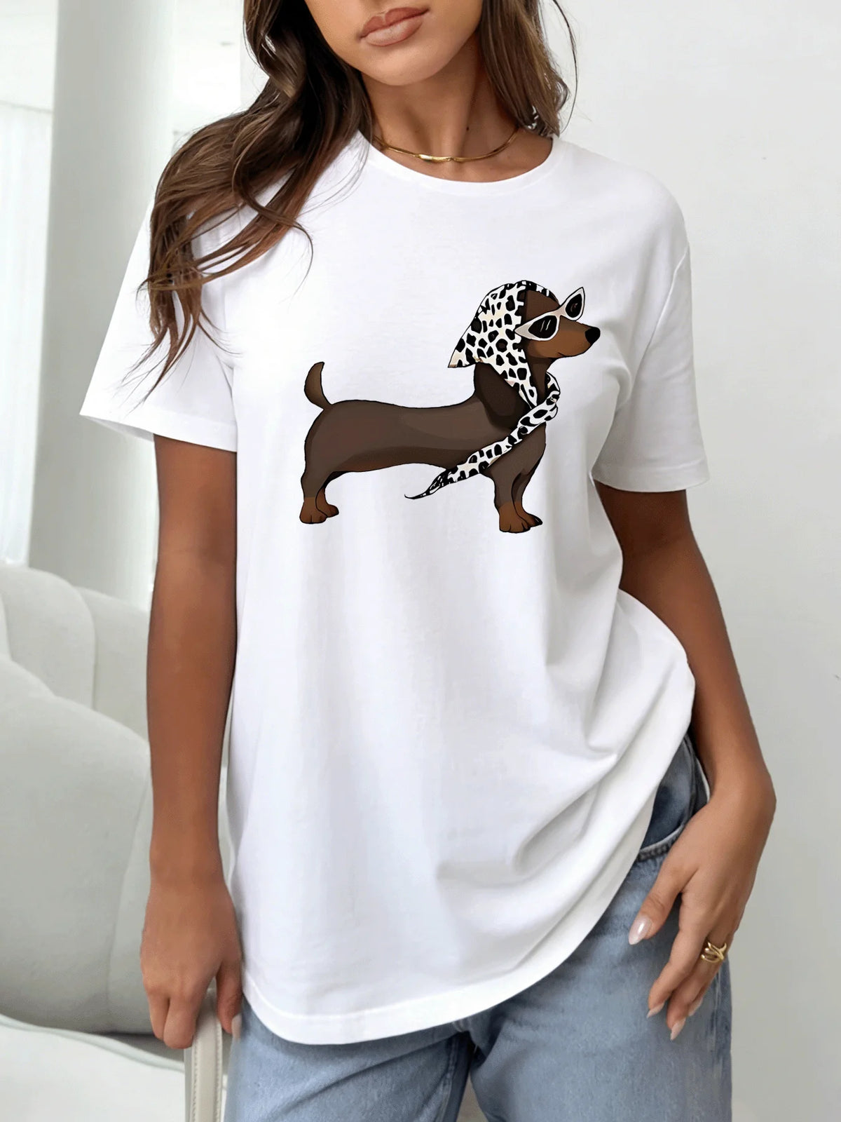 Cute Fish Graphic Tee Striped Nautical Summer Short Sleeve Casual Crewneck T-Shirt for Women Abstract Animal Pattern Fashion Top