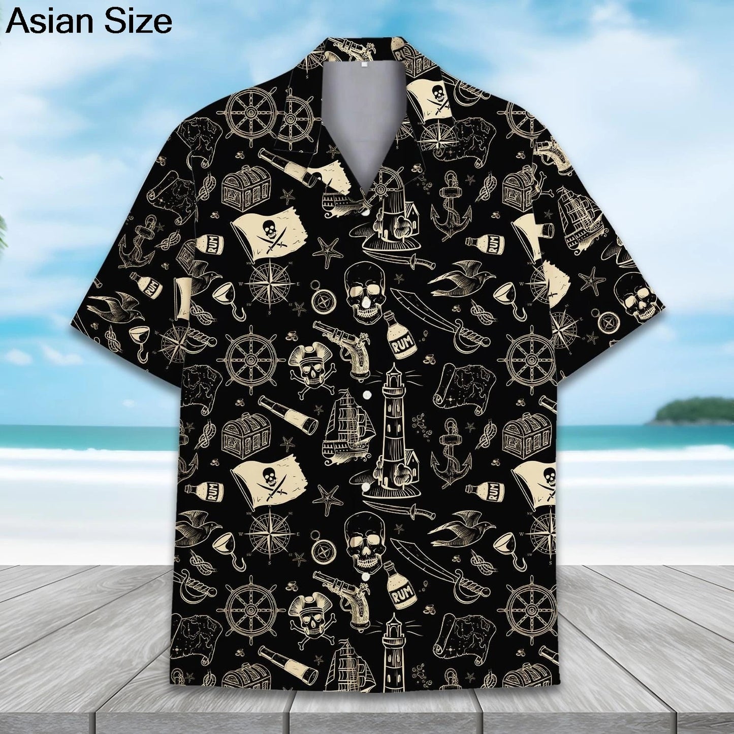 Funny Pirate Rubber Duck Parrot Hawaiian Shirt For Unisex Clothing Cute Nautical Shirts Anchor & Wheel Sailor Graphic Blouses