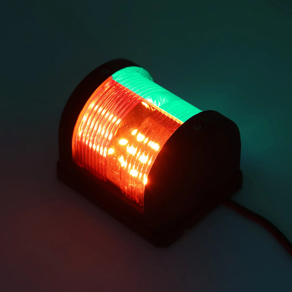 Bi-Color Marine Navigation Sailing Signal Light 12V LED Red & Green Bow Navigation Signal Lamp Waterproof For Boat Yacht Marine