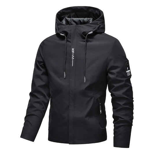 2026 Men's Waterproof and Rainproof Jacket Lightweight Hooded Outdoor Raincoat Hiking Windproof Jacket Hiking Outdoor Jacket