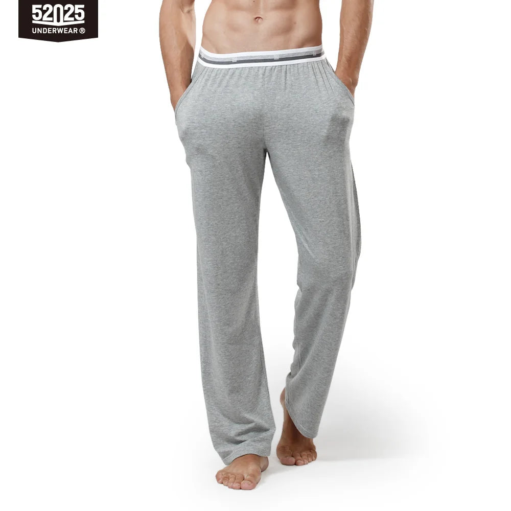 52025 Men's Cotton Modal Pajama Pants – Silky-Soft Lounge Pants with Relaxed Fit, Side Pockets & Lightweight Everyday Comfort